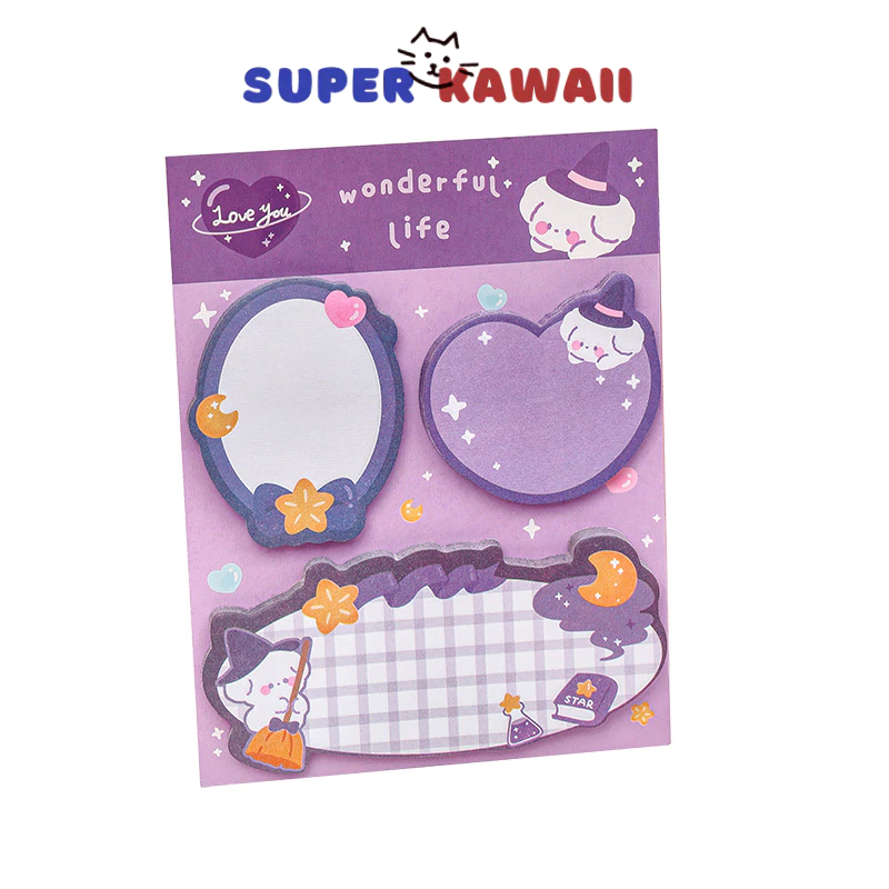 

Super Kawaii - [SK84] Sticky notes isi 60 lembar note pad motif kartun lucu