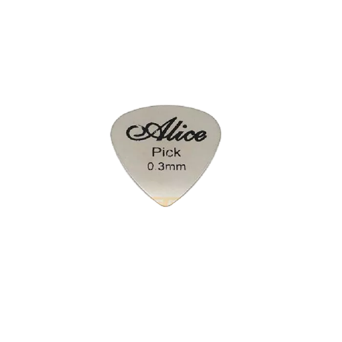 PICK GITAR AKUSTIK MERK ALICE / Alice Stainless Steel 0.3 mm Guitar Pick / Pik Gitar 0.3mm Tipis - J