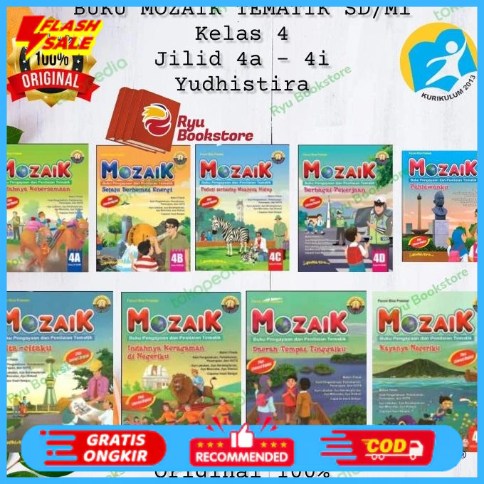 

SALE Buku Mozaik Tematik Kelas 4 SD/Mi Jilid 4a - 4i K13 Yudhistira Termurah