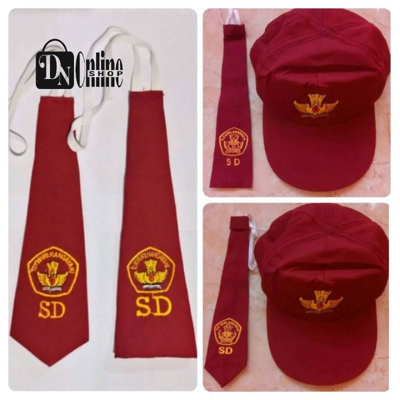 TERMURAH,PAKET-HEMAT Topi + Dasi SD Anak Laki Laki Dan Perempuan
