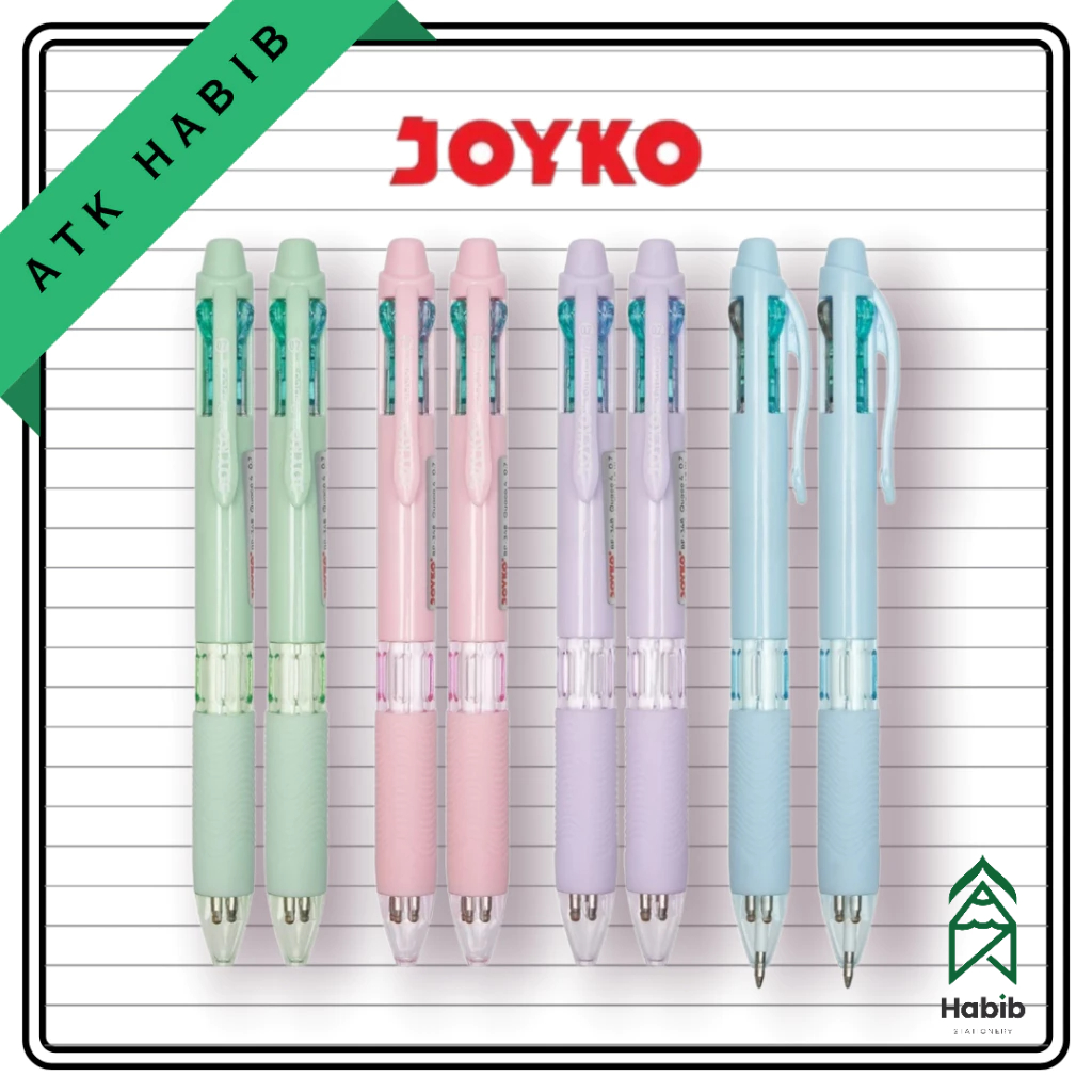 

Pulpen Joyko BP-348 Quaco 4 0.7 mm 4 Warna Colors