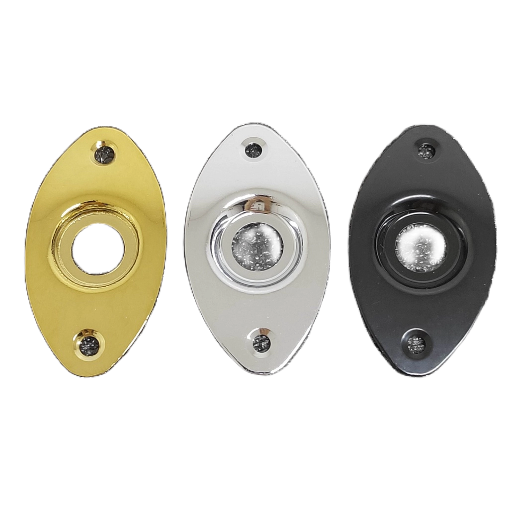 Plat Jack Female Oval Gitar Bass Elektrik / Jack Plate Female Gitar Listrik Bass