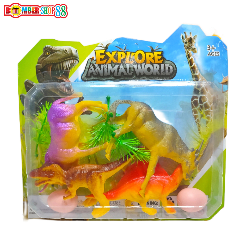 Mainan Anak Animal Set Plastik Mini Kebun Binatang Dino Telur Hewan Plastik Murah Koleksi