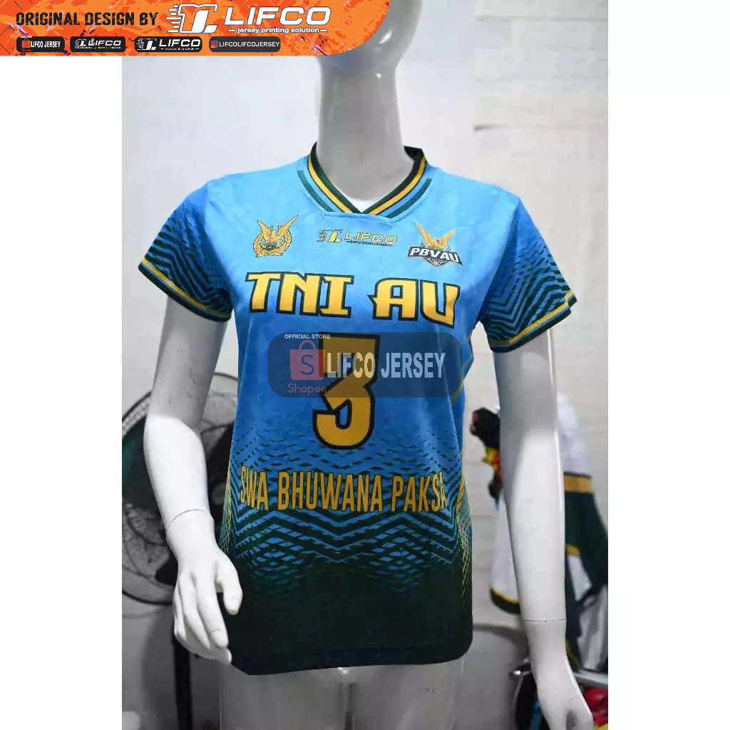 READY STOCK JERSEY VOLLEY BALL ORIGINAL LIFCO LIVOLI TNI AU BLUE SERIES CEWEK(TIDAK BISA CUSTOM NAMA