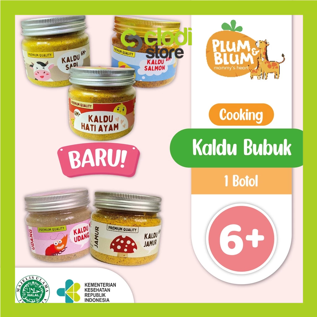 

Plum & Blum Kaldu Mpasi Kaldu Sapi Kaldu Ayam Kaldu Jamur - 100 gram Kaldu Mpasi Plum Blum