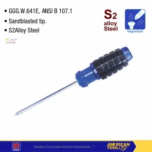 Obeng Rubber Grip PLus (S2) (PH1) 200mm American Tool 8958617 ORIGINAL