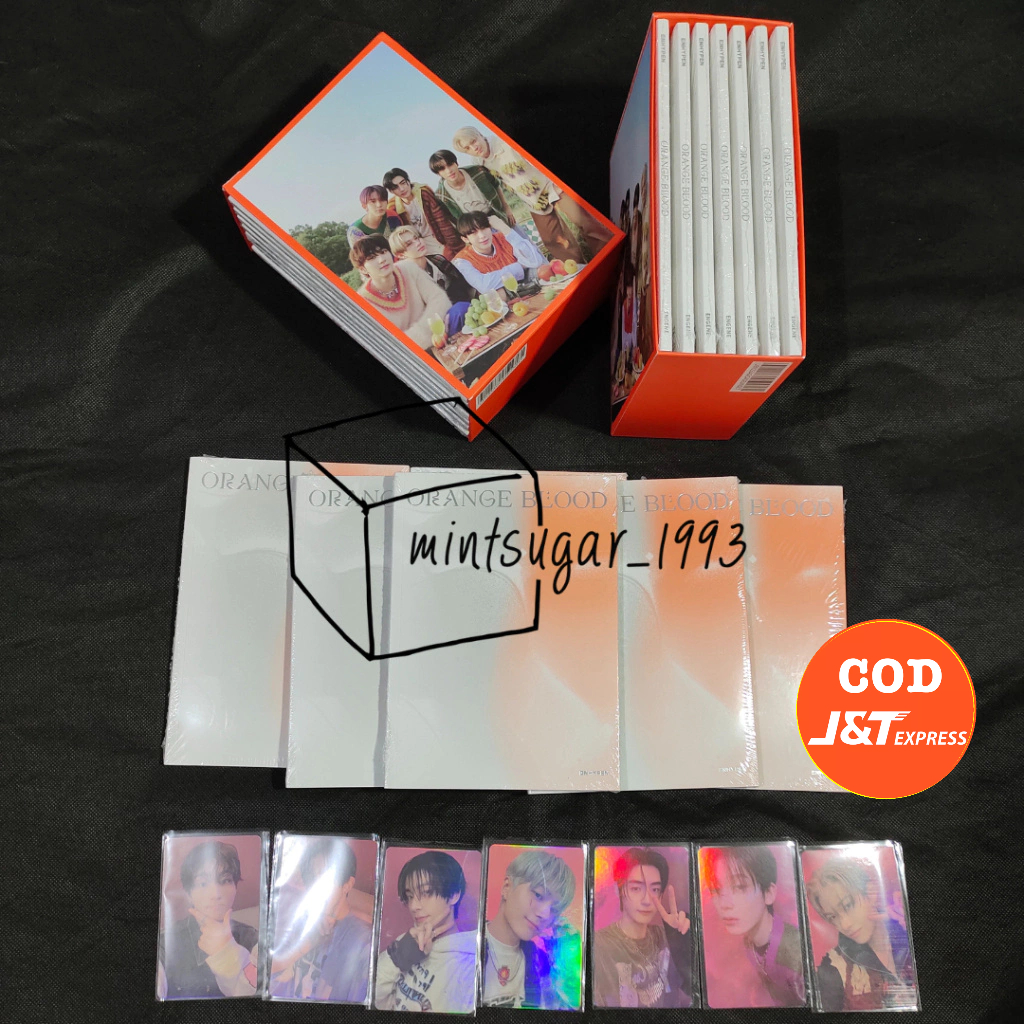 [ NO POB | READY STOCK OFFICIAL ]  ENHYPEN - 5th Mini Album ORANGE BLOOD ( ENGENE Ver. ) OFFICIAL FI