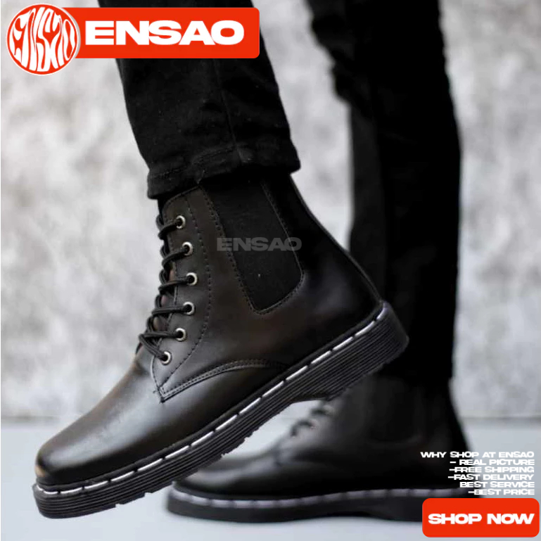 Sepatu Boots Tinggi Docmart Pantofel Formal Kerja Pria