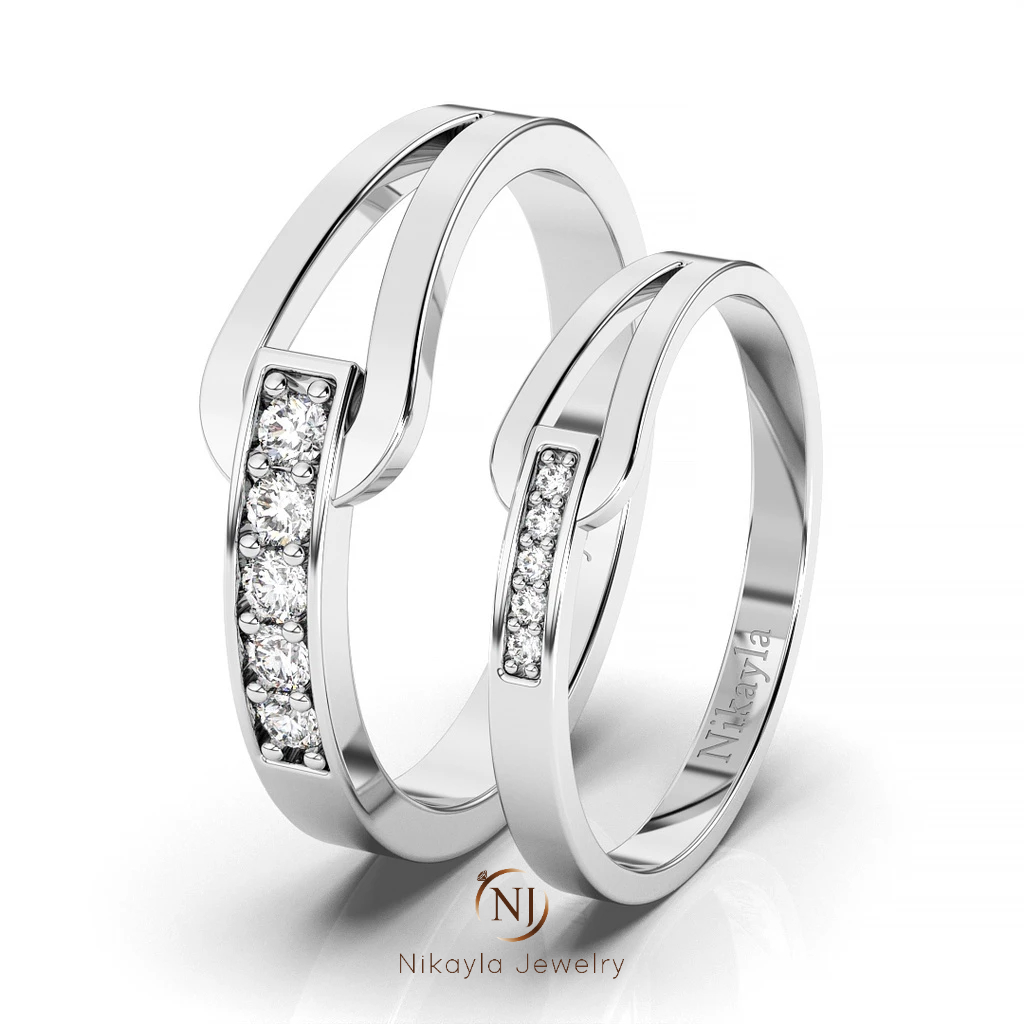 Nikayla  Jewelry - Cincin Nikah Palladium Couple Murni