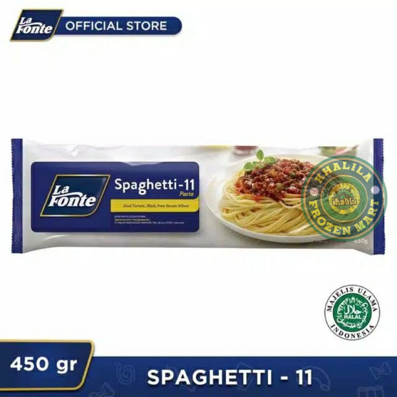

SPAGHETTI LA FONTE SPAGETI KEMASAN 450 GRAM