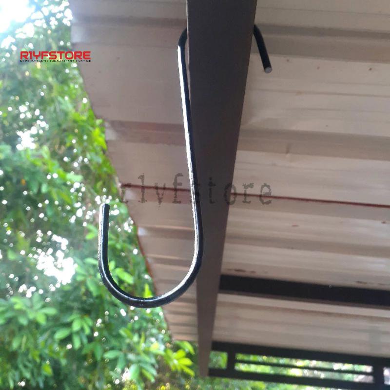 Hook Pengait Gantungan Besi S Serbaguna Besar Hitam 50cm