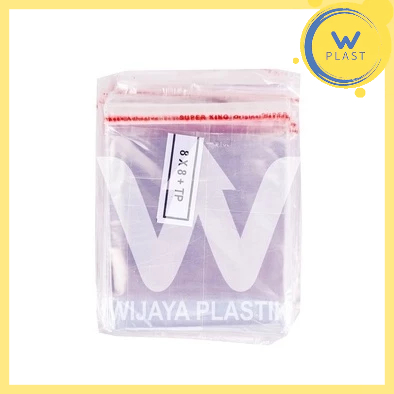 

OPP ( 8x8 ) --- 100 pcs @Pack | kantong plastik bening + seal perekat lem snack roti aksesoris kue undangan kotak ekonomis murah termurah kuat 8 Pack