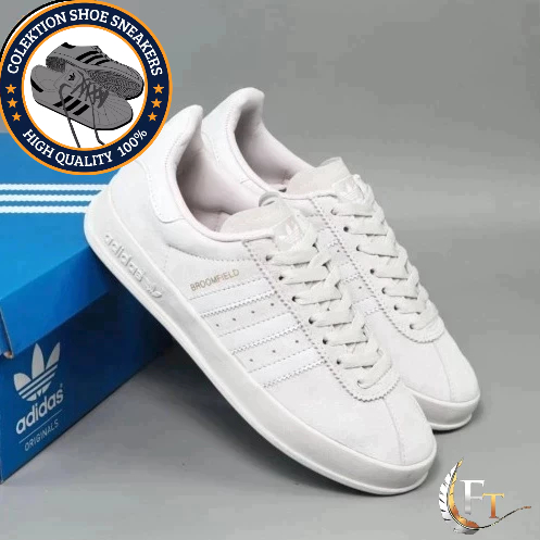 𝖯𝖱𝖮𝖬𝖮. Sepatu Adidas Broomfield OG Full White / Triple White Premium Sneakers Pria Wanita BNIB Grade