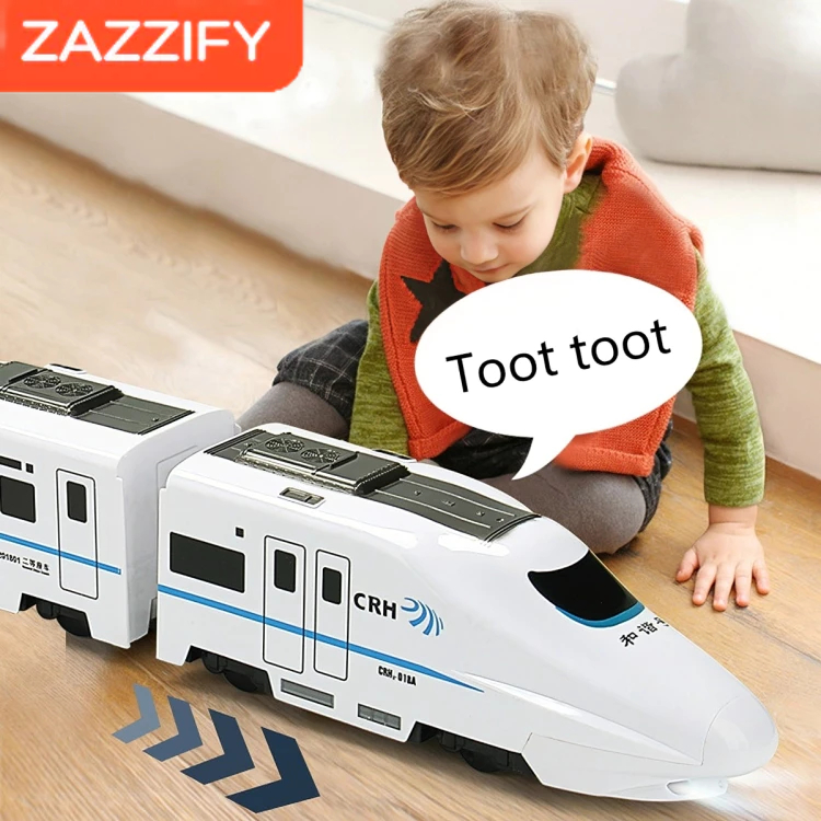 Mainan Remote Control Kereta Api RC Kereta Cepat High Speed Train Mainan Anak Laki Laki Kereta Listr