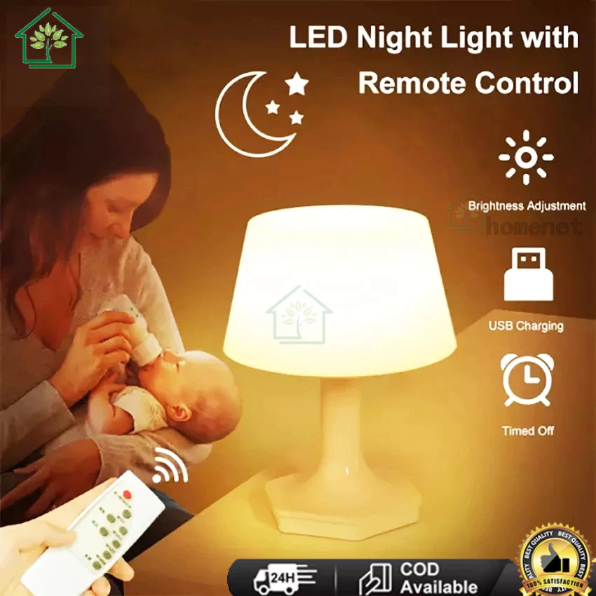 【Harga-Minimum】COD Lampu LED Lampu Meja LED Lampu Tanpa Kabel Lampu Samping Tempat Tidur Lampu Kamar