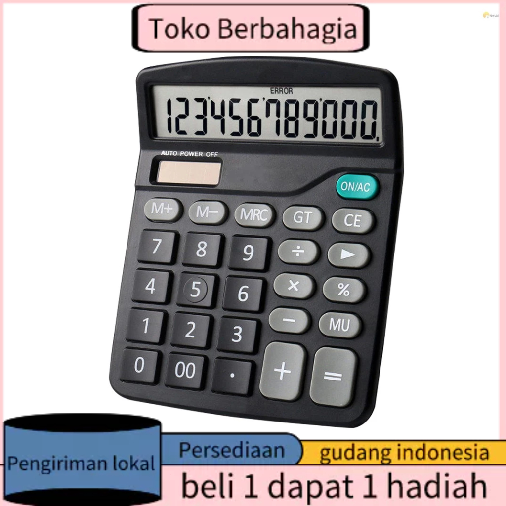 

Desktop Calculator Standard Function Calculator with 12-Digit Large LCD Display Solar & Battery Dual Power for Home Basic Office Business ZDSH