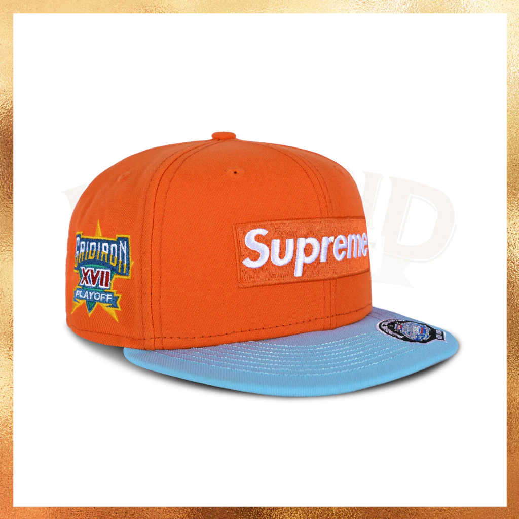 Topi New Era x Supreme Championships Box Logo Orange FW23 Hat Original
