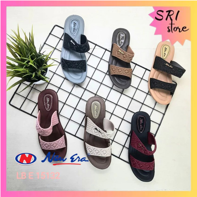 SANDAL WANITA SLOP KARET NEW ERA LB E 15132 SIZE 36-40