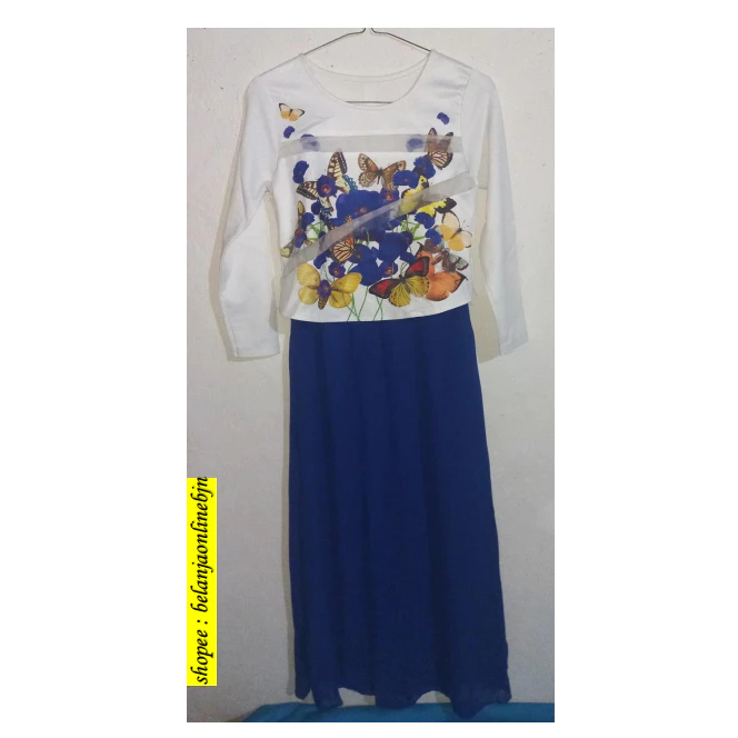 Preloved Dress Sifon/Dress Kondangan/Gamis Sifon