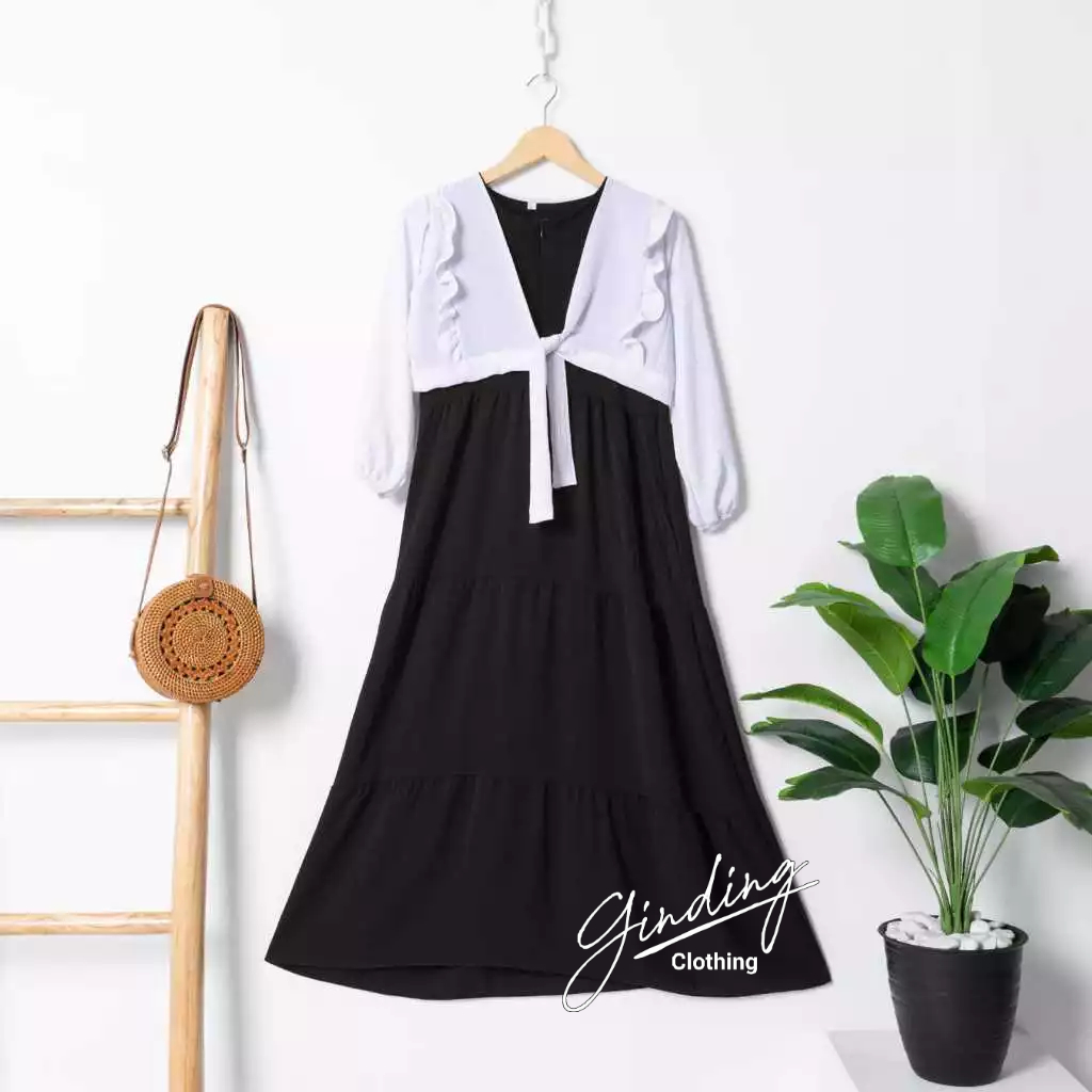 gamis anak remaja perempuan/gamis rompi/pakaian anak 2in1 bisa cod