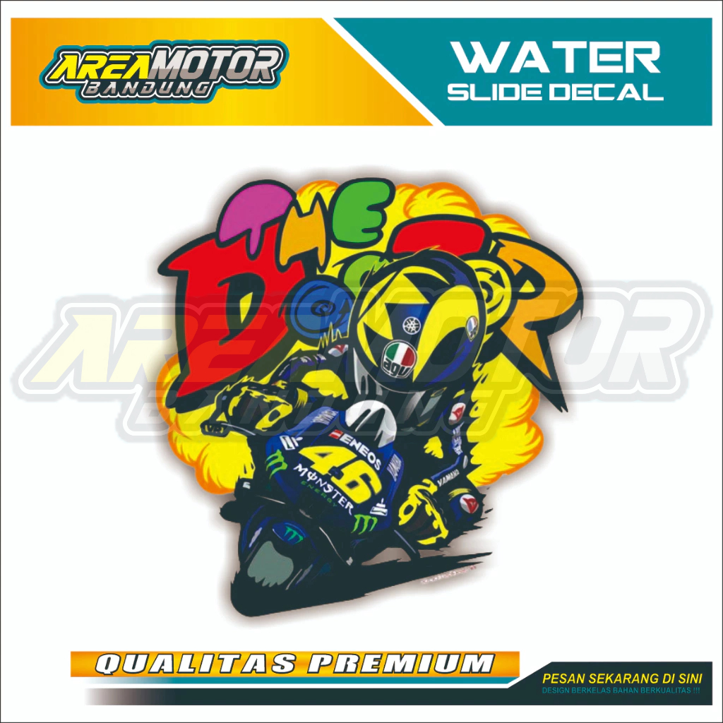 TRANSPARAN WATER SLIDE DECAL CORNERING ROSSI / TRANSPARAN WATER SLIDE DECAL/WATER DECAL DESIGN RACIN