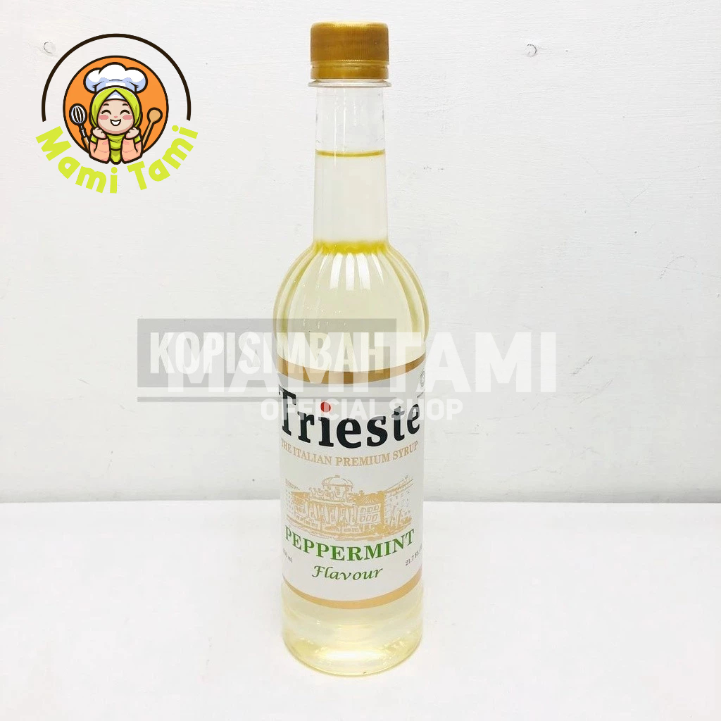 

Mami Tami - Syrup TRIESTE Rasa PEPPERMINT 650 ml Italian Premium Sirup Papper Mint Flavoured Minuman Bartender Kopi