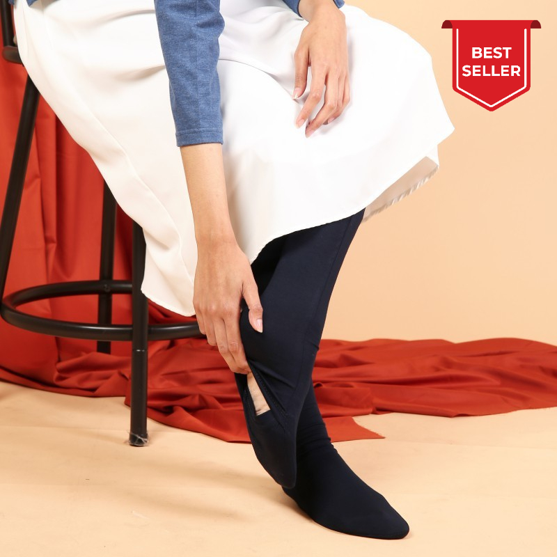 Legging Wudhu Dauky Polos Celana Panjang Premium Wanita