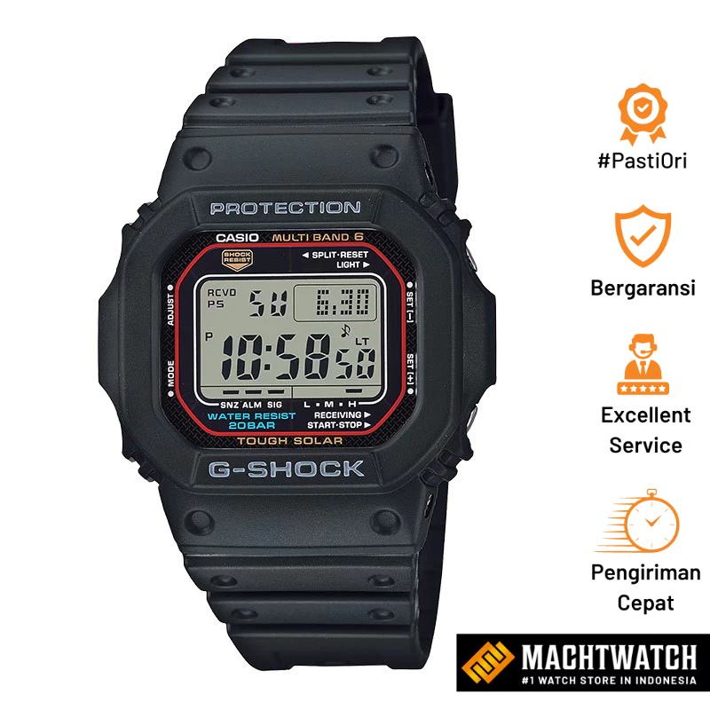 Jam Tangan Pria Casio G-Shock GW-M5610U-1ER GW-M5610U GWM5610U Square Tough Solar Digital Dial Black