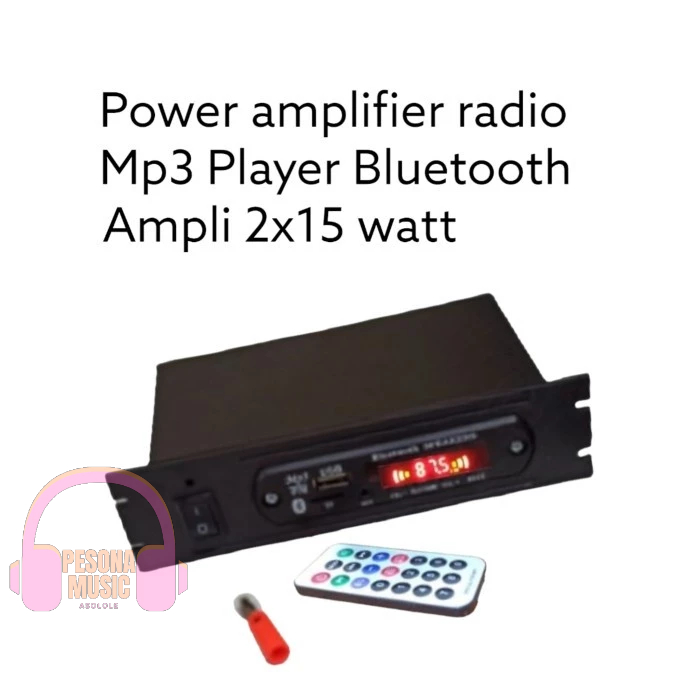 Terlaris Power Amplifier Mp3 Player Bluetooth 12V / Ampli Mini Rakitan Pam8610