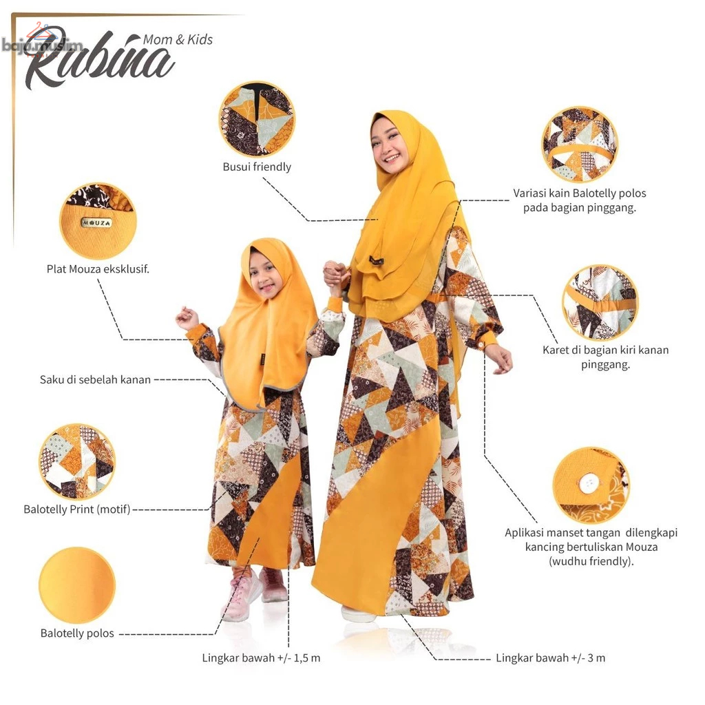 MOUZA | Gamis Anak Perempuan Rubina Dress Kids by Mouza