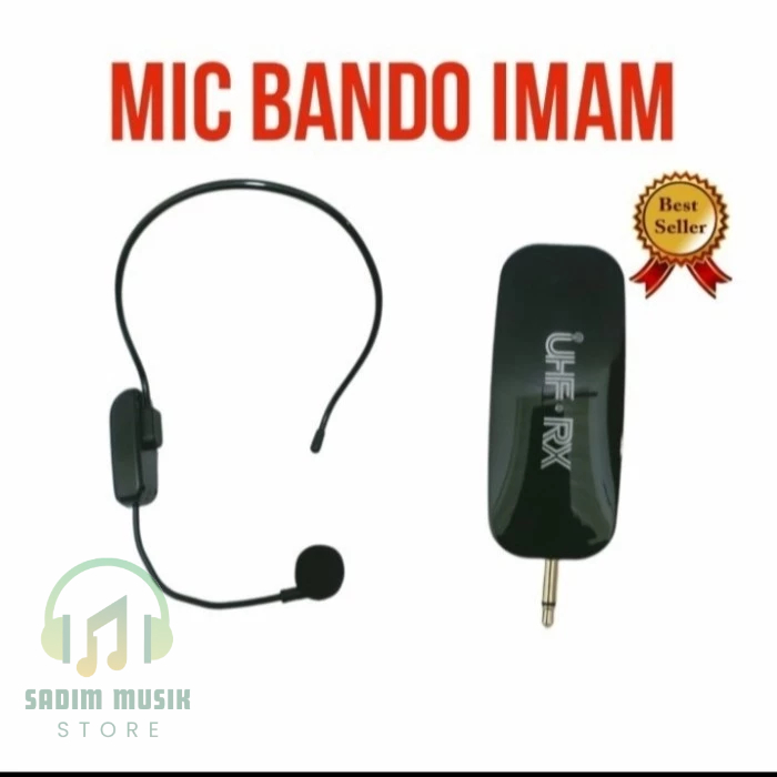 Mic Wireless Bando Clip On Imam Masjid/ Mic Bando Wireless