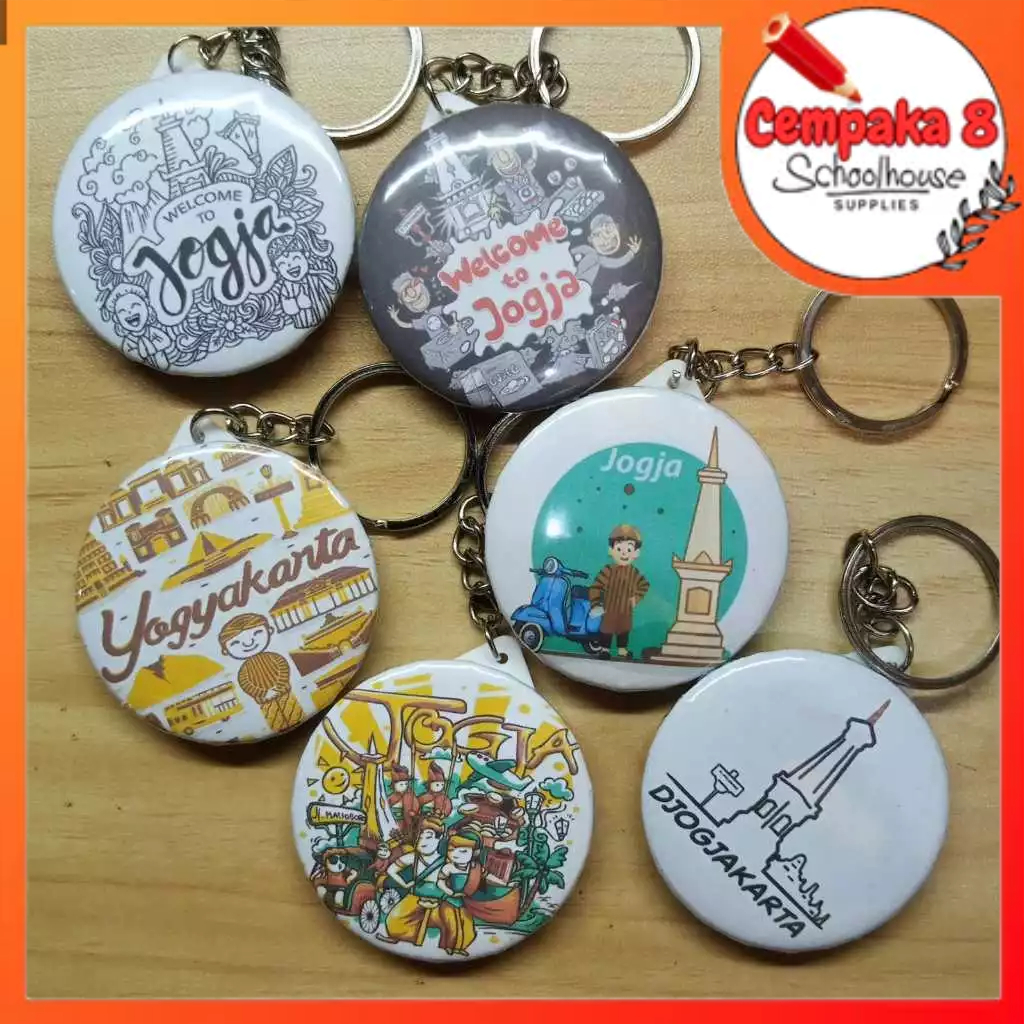 Gantungan Kunci Ganci Souvenir Suvenir Icon Oleh-Oleh Khas Yogya Jogja Jogjakarta Yogyakarta Jajan A