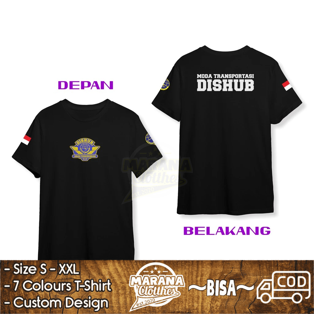 Kaos DISHUB Moda Transportasi Baju Distro