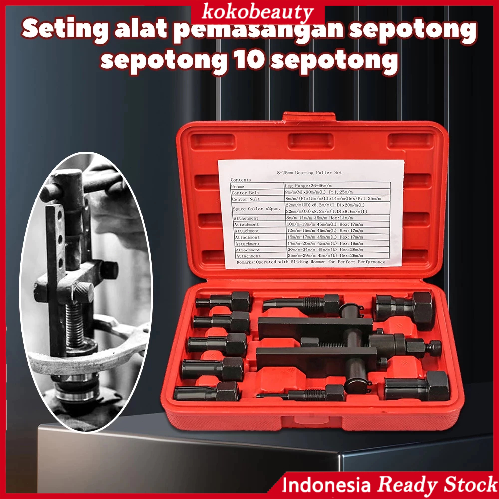 10pcs Tracker bearing Puller Set Treker Pencabut Bearing Set Treker Cabut Bearing Dalam Treker Pembu