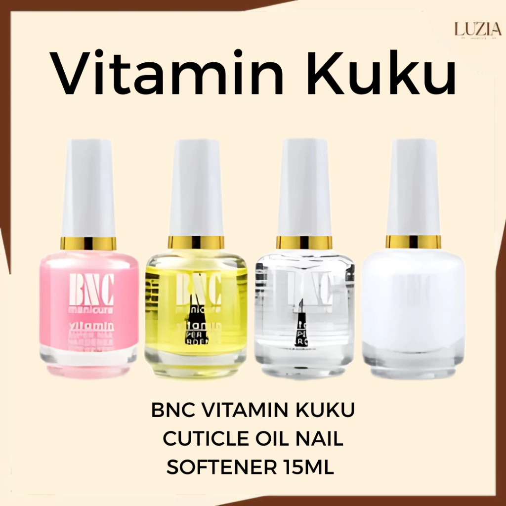 BNC Vitamin Kuku Cuticle Remover Top Coat Base Coat Cuticle Oil Nail Hardener Softener 15ml - KU010