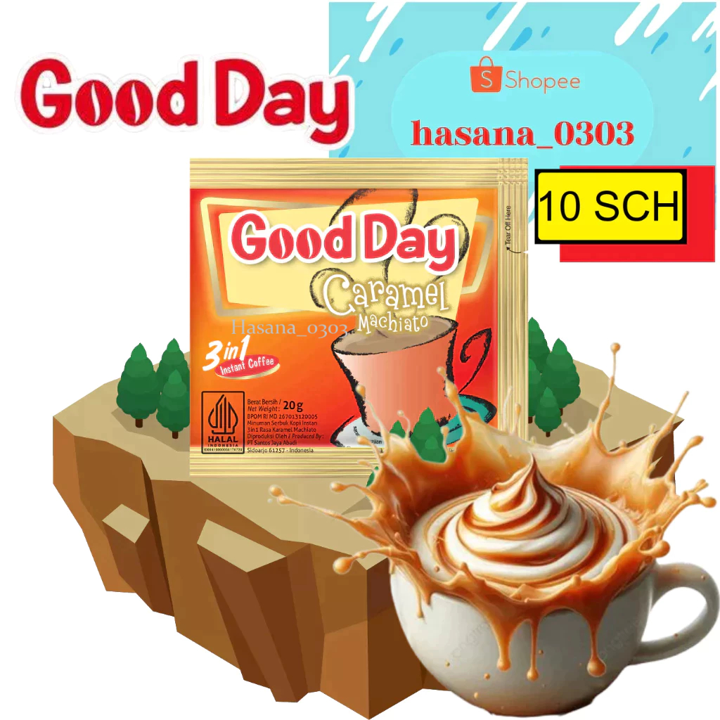 

Good Day Caramel Machiato 1Renteng isi 10Sachet