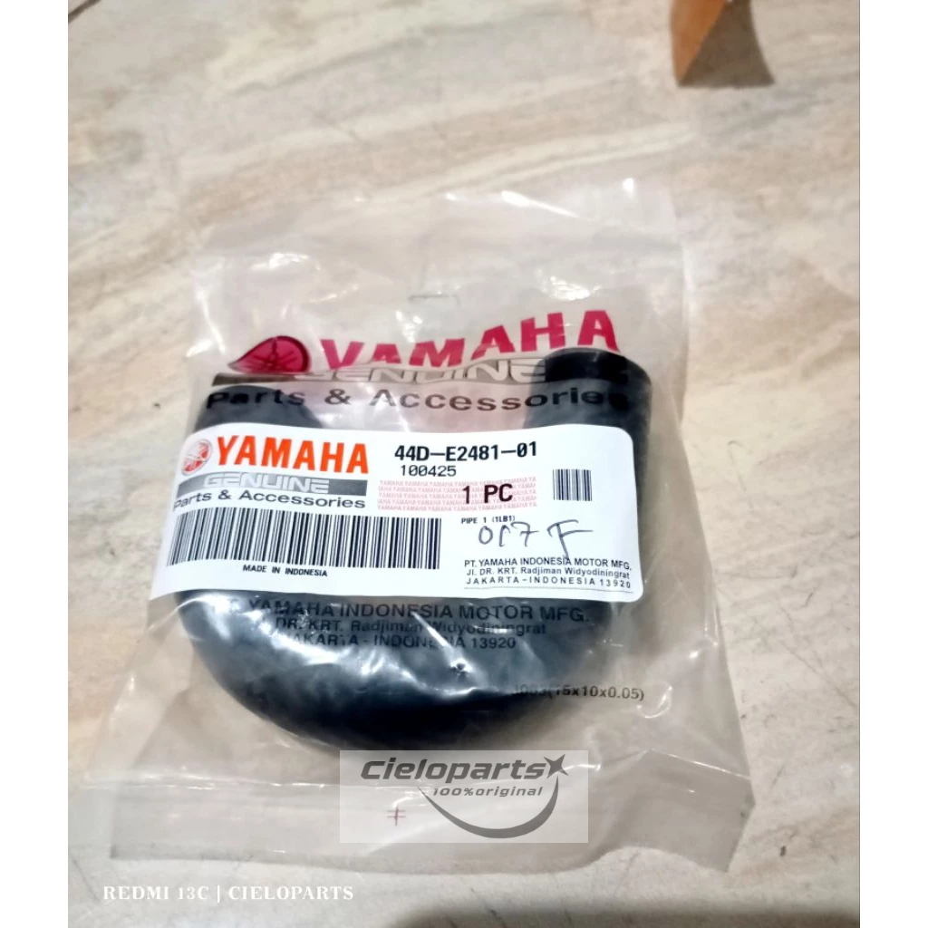 PIPA 1 PIPE SELANG RADIATOR KE THERMOSTAT TERMOSTAT XEON KARBU RC GT AEROX 125 ORIGINAL YAMAHA 44D-E