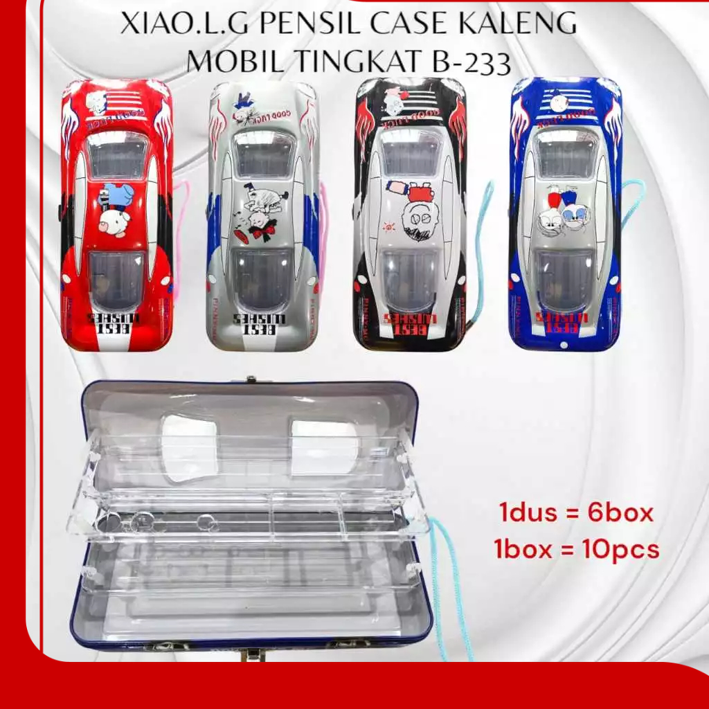 

XIAO.L.G Pensil Case Kaledeng Mobil Tingkat B-233/ TEMPAT PENSIL KALENG MOBIL