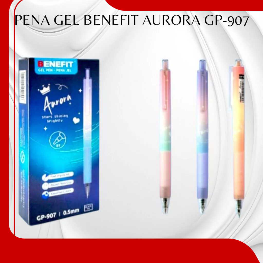

Aesthetic Pena Aurora Cetek Benefit 0.5mm Black GP-907