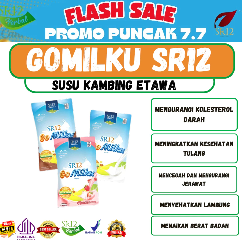 

Go Milku SR12 Kemasan Sachet Susu Kambing Etawa