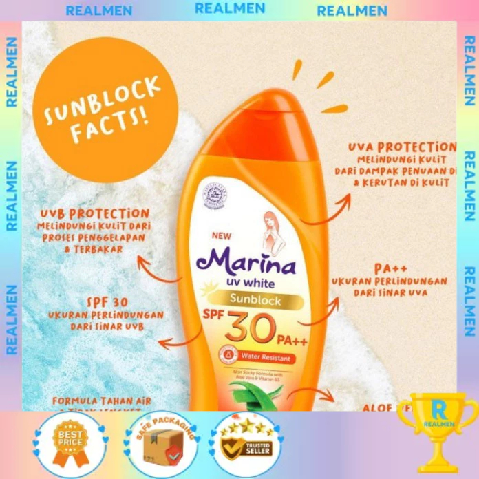 Marina UV White Sunblock SPF 30- 85ML - SUNBLOCK MARINA
