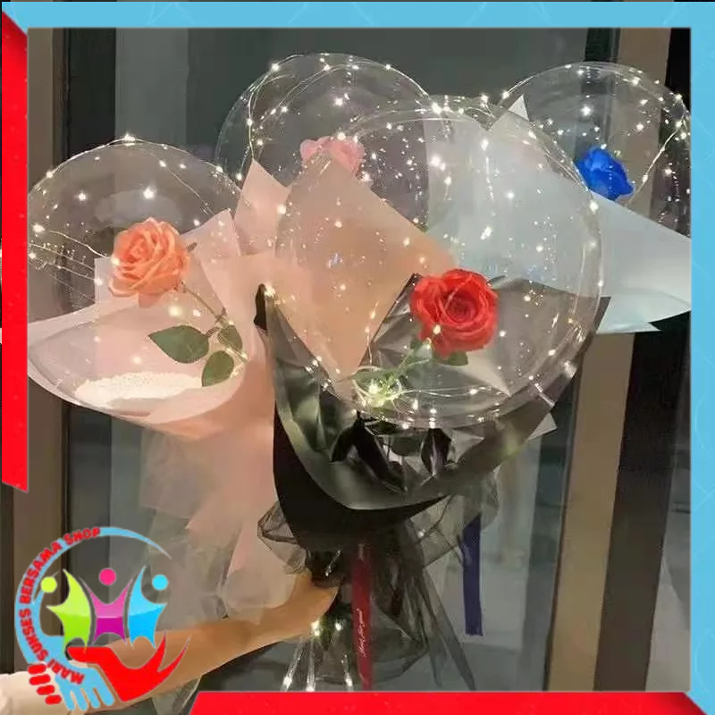 MSBS Bucket Balon PVC Balon BOBO Bucket Balon Bunga mawar Bucket Balon Bucket Bunga Balon Warna buck