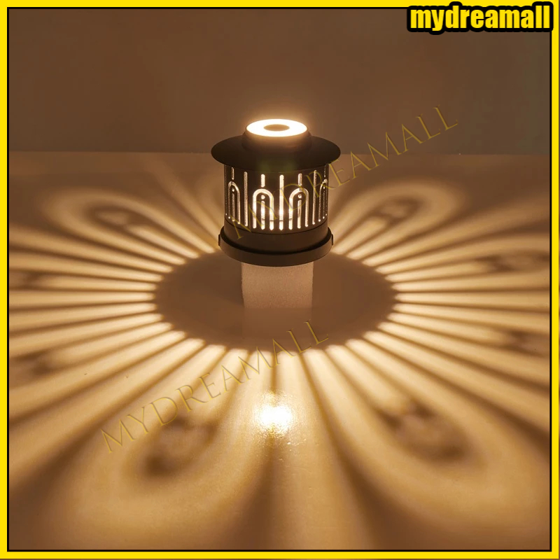 【 Ready stock 】Lampu retro kreatif LED Kecil / Lampu Tiang Pagar / Lampu Taman Bahan Logam Outdoor