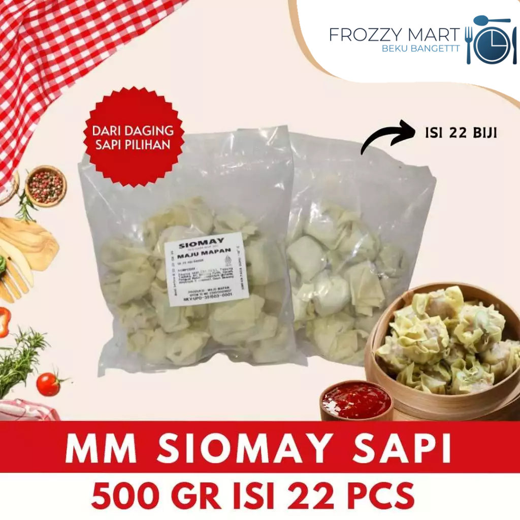 

MAJU MAPAN Siomay Sapi 500gr Isi 22 | Dimsum Frozen Siap Kukus