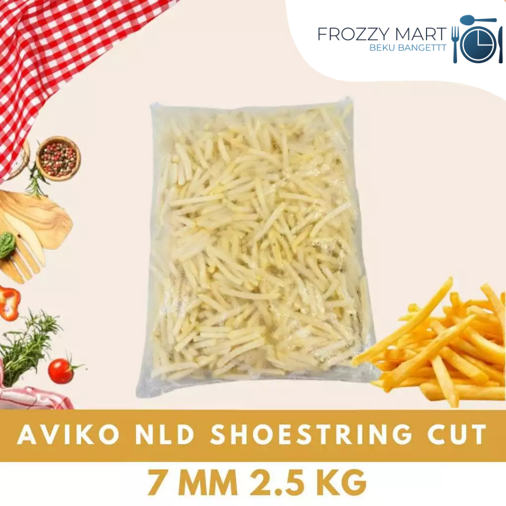 

AVIKO NLD Shoestring Cut 7mm | AVIKO NLD Kentang Crinkle Cut 2.5 kg