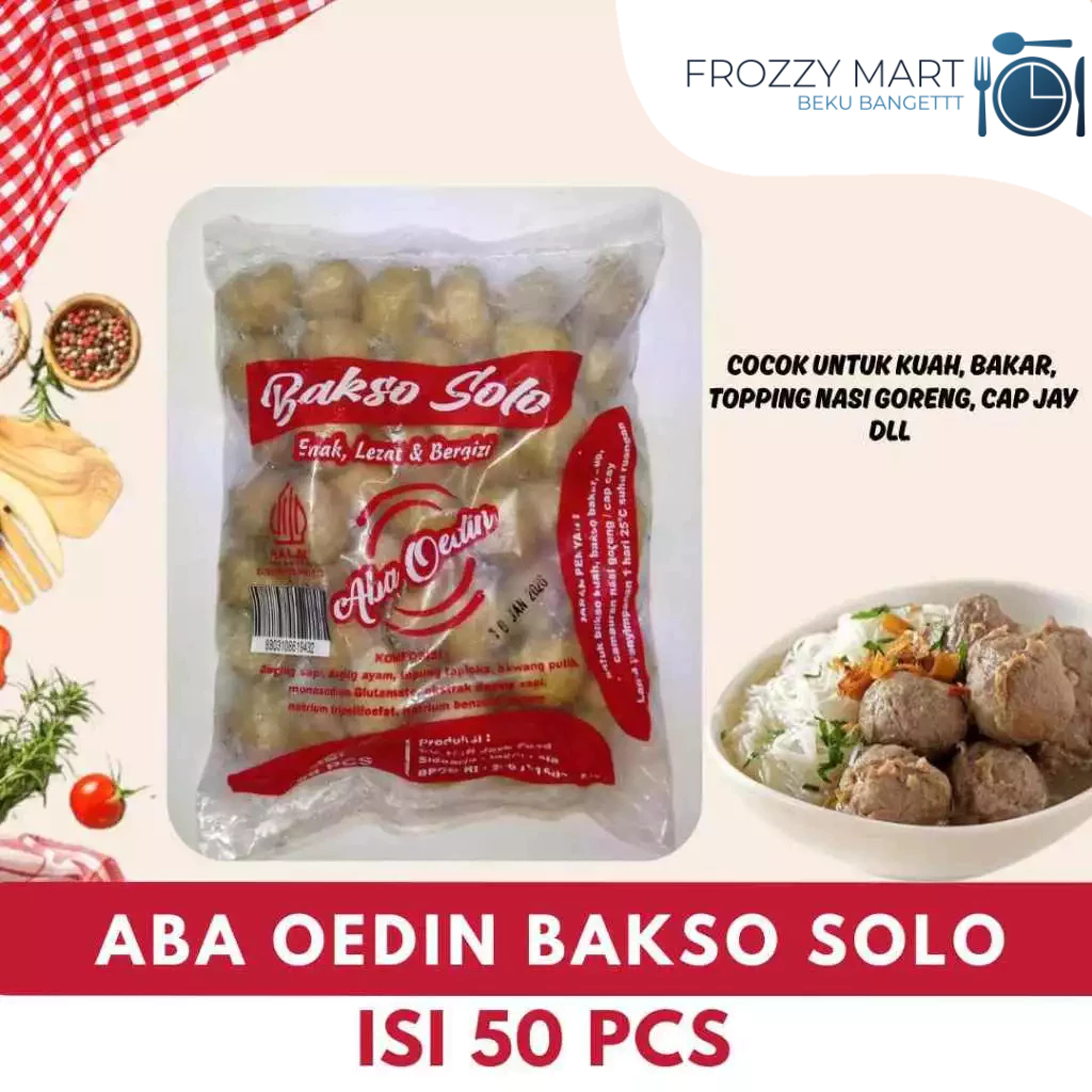 

Bakso Solo Aba Oedin Isi 50 Pcs – Bakso Sapi Frozen Food Siap Masak Halal