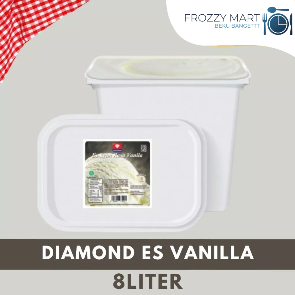 

Diamond Ice Cream Vanilla 8 Liter | Es Krim Ekonomis untuk Usaha & Acara