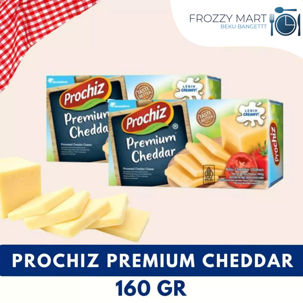 

PROCHIZ Premium Cheddar 160gr – Keju Parut Serbaguna, Gurih & Creamy
