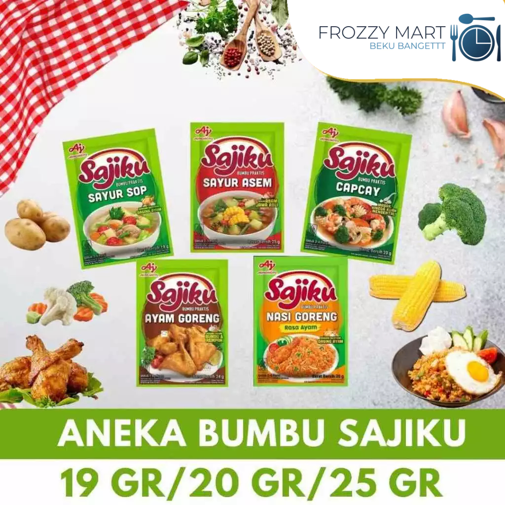 

SAJIKU Bumbu Masak 25gr – Ayam Goreng, Capcay, Nasi Goreng Ayam, Sayur Sop – Praktis & Lezat