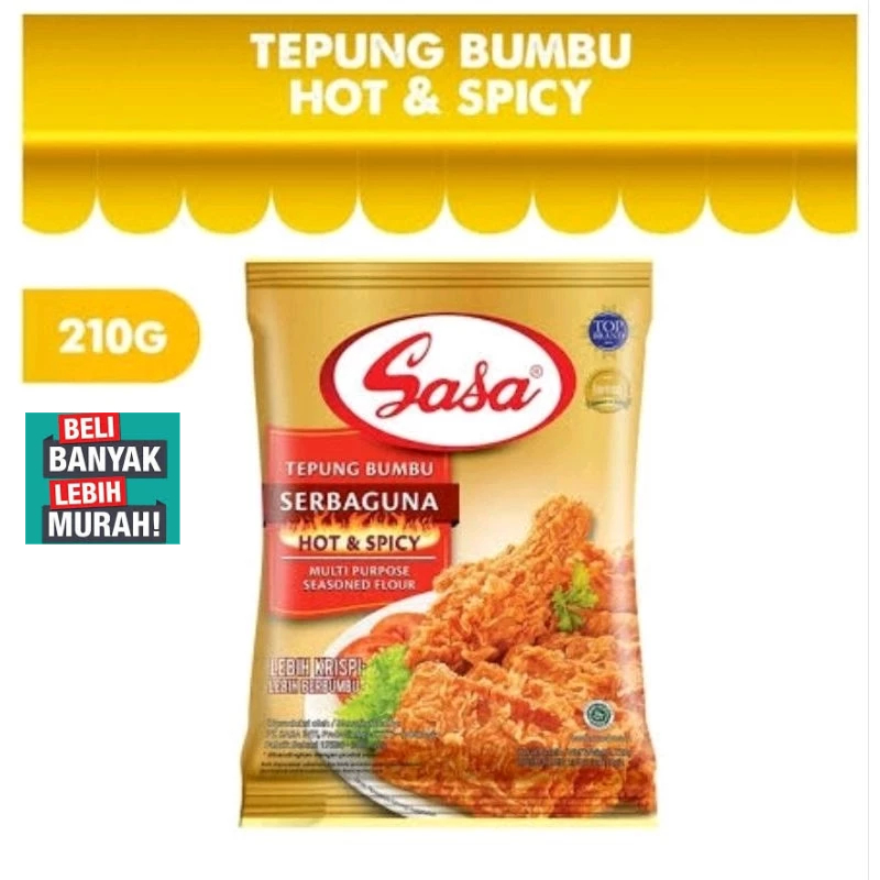 

SASA TEPUNG BUMBU HOT & SPICY 210 GR ( BELI BANYAK MAKIN MURAH )++